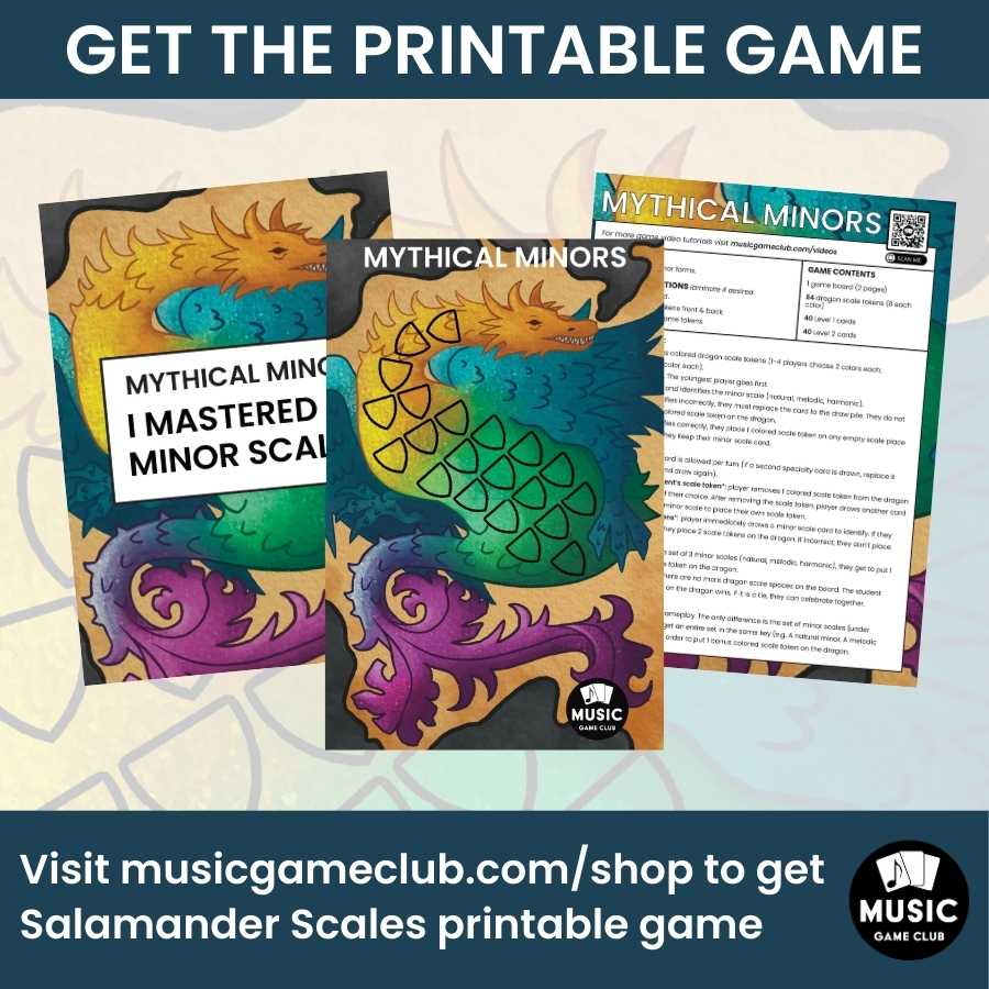 Fill in Missing Natural Minor Scale Step  Boom™ Cards Digital Music Game (Mythical Minors 5)