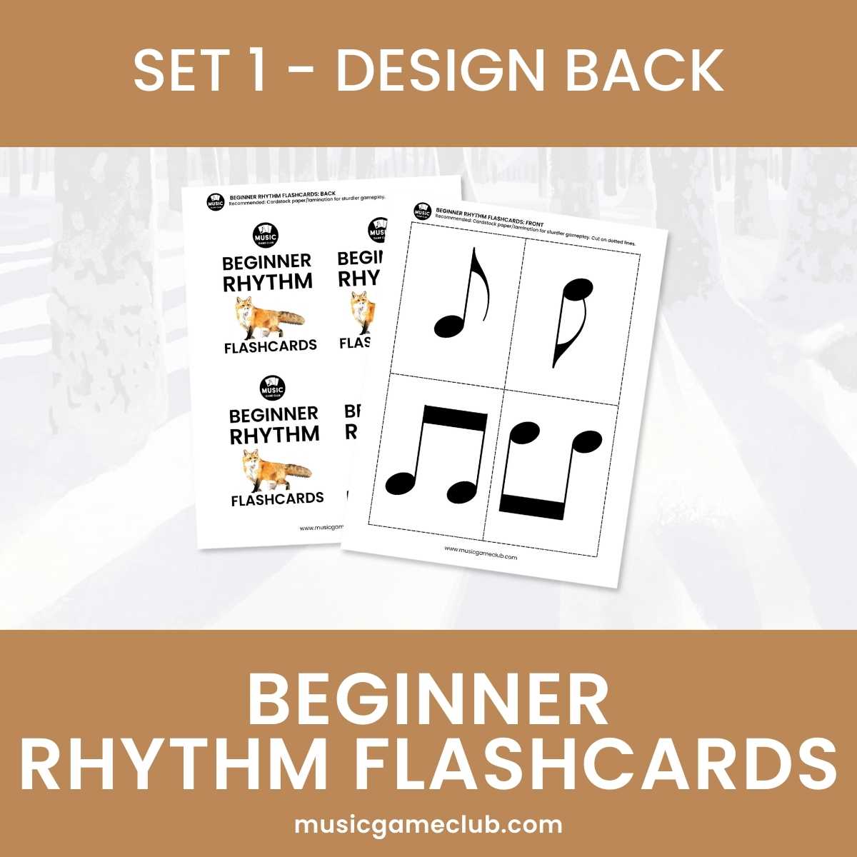 Beginner Rhythm Flashcards - Set 1