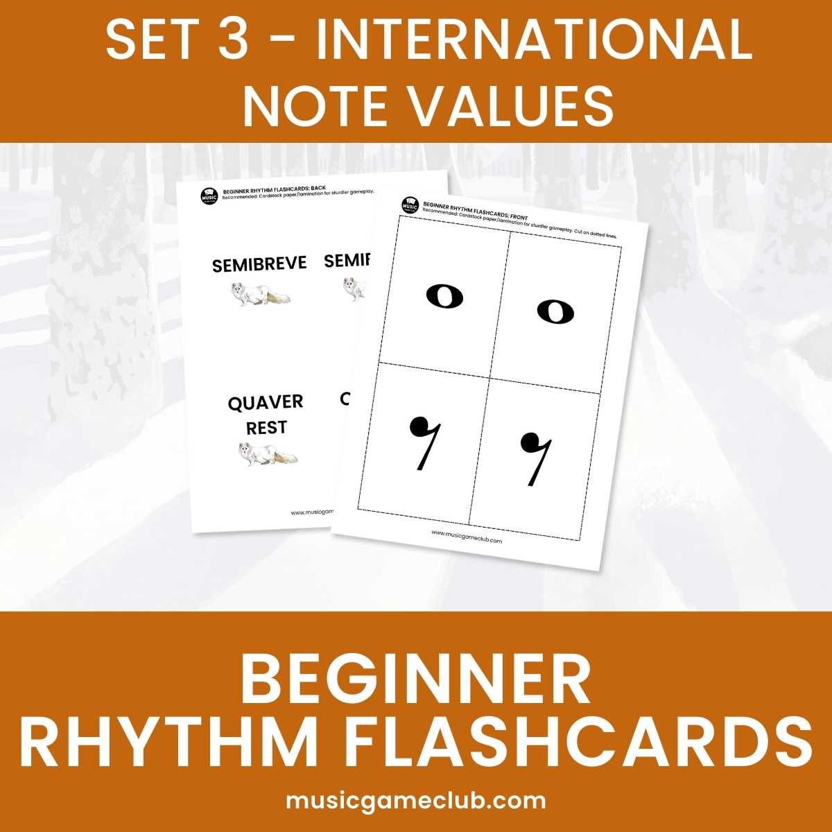 Beginner Rhythm Flashcards - Set 3