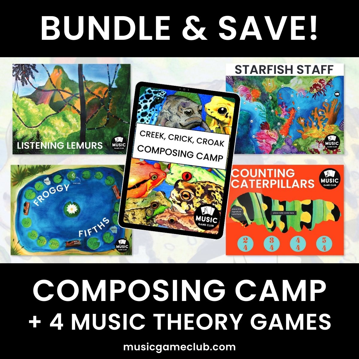 Composing Camp with Music Games- Creek, Crick, Croak 5 day summer music camp