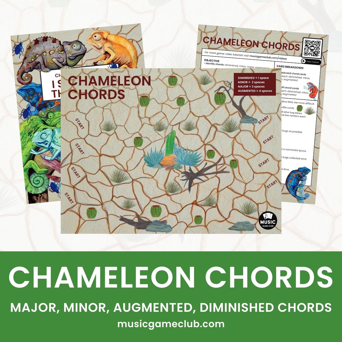 Chameleon Chords Music Theory Game - Printable