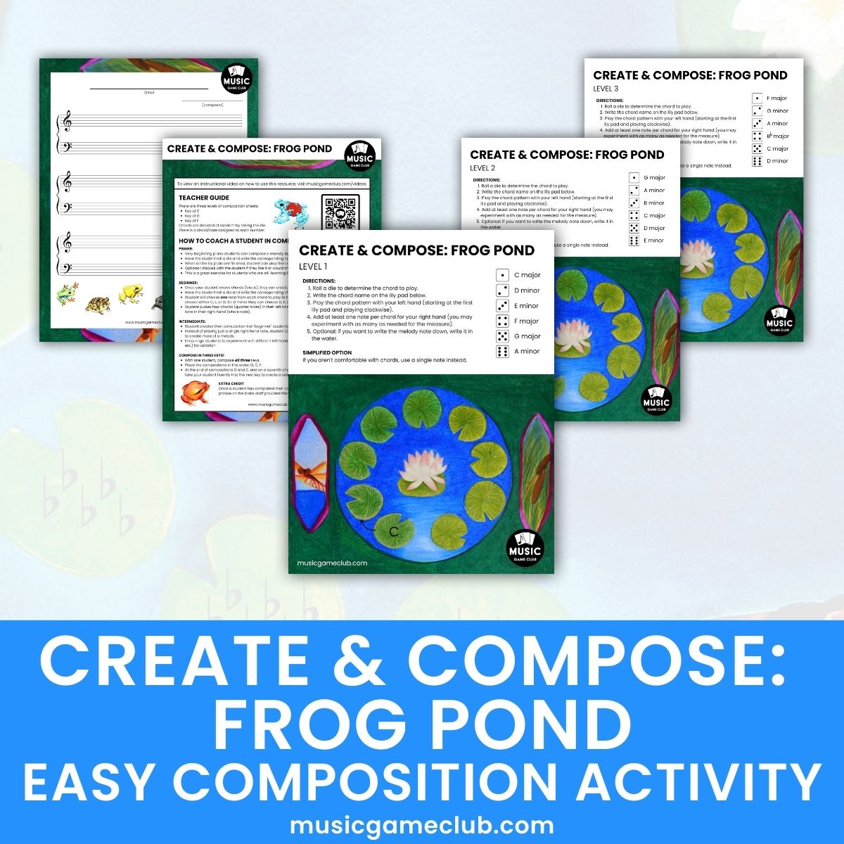 Create &amp; Compose: Frog Pond easy composition activity