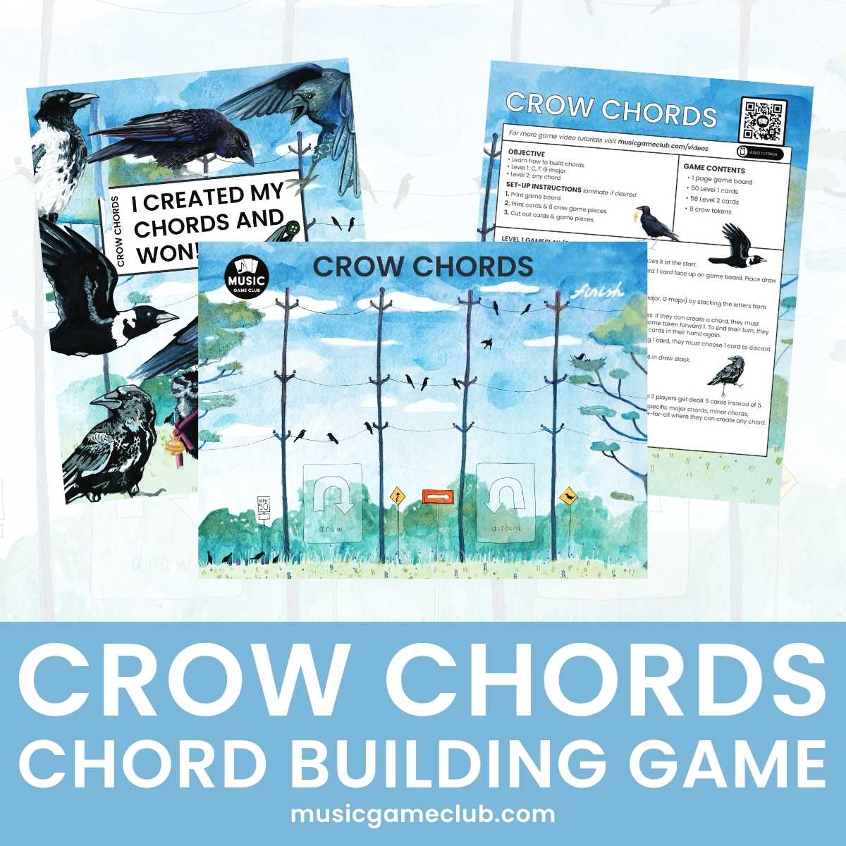 Crow Chords Chord Building Game - Printable