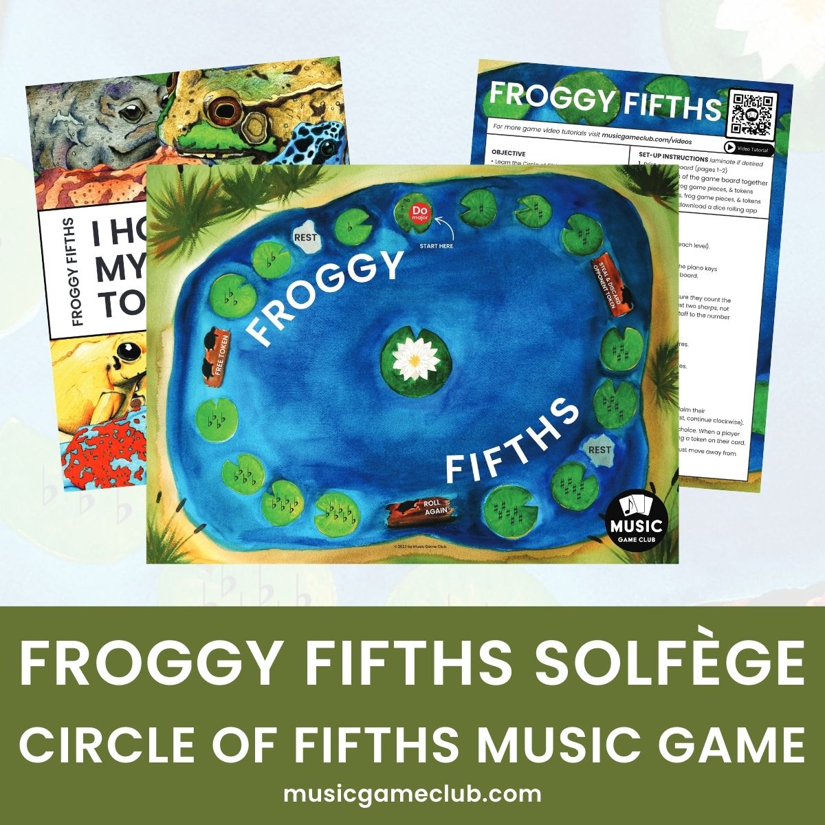 Froggy Fifths SOLFÈGE Circle of Fifths Music Game - Printable