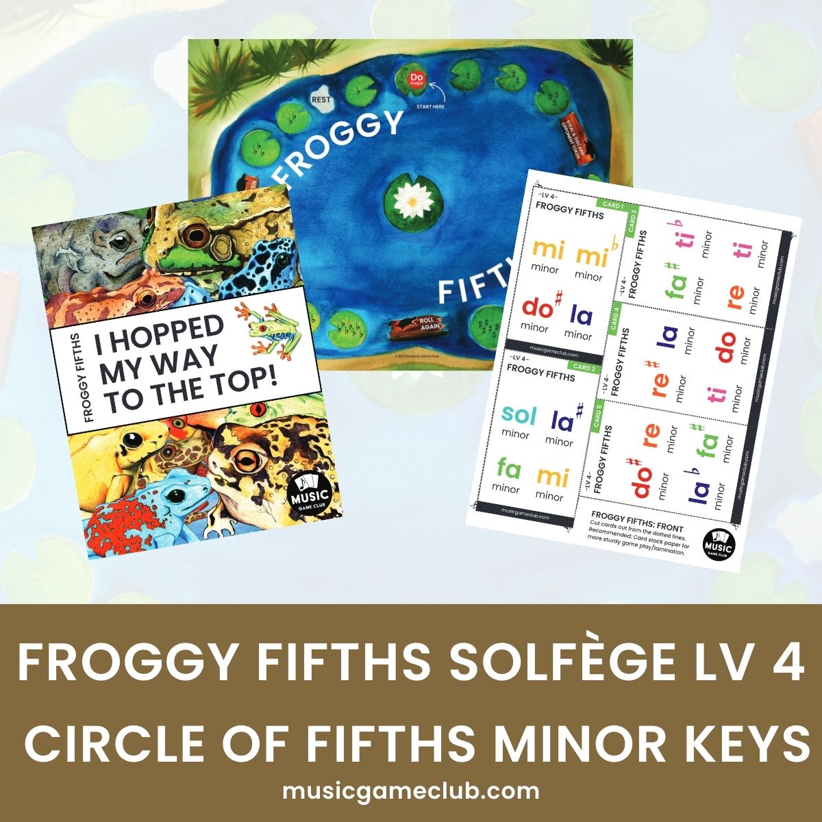 Froggy Fifths Solfège Level 4: Circle of Fifths Music Game with minor Keys