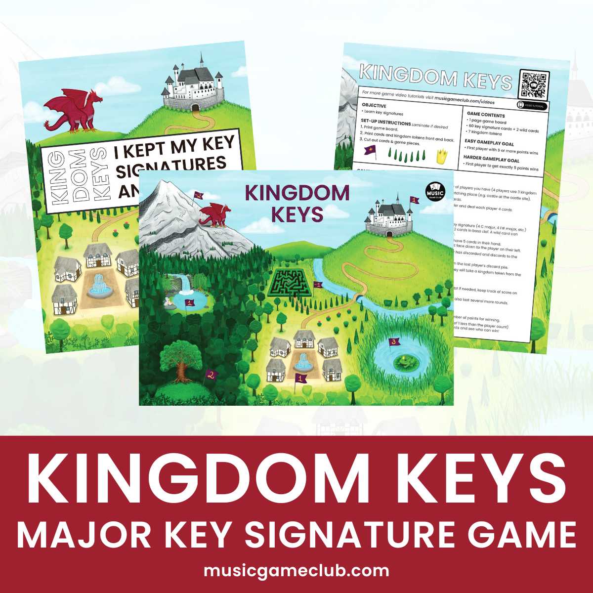 Kingdom Keys Major Key Signature Game - Printable