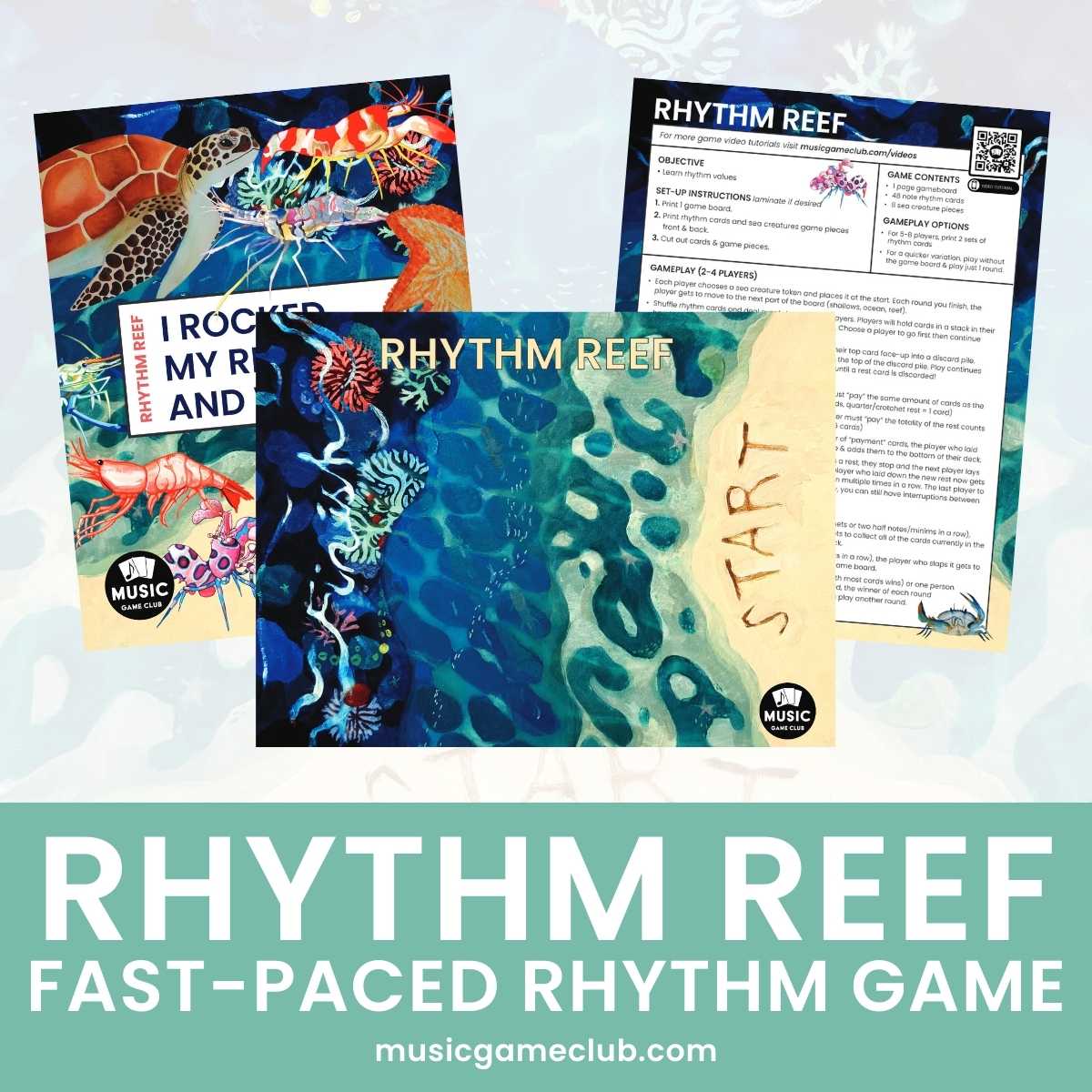 Rhythm Reef Fast-Paced Rhythm Game - Printable