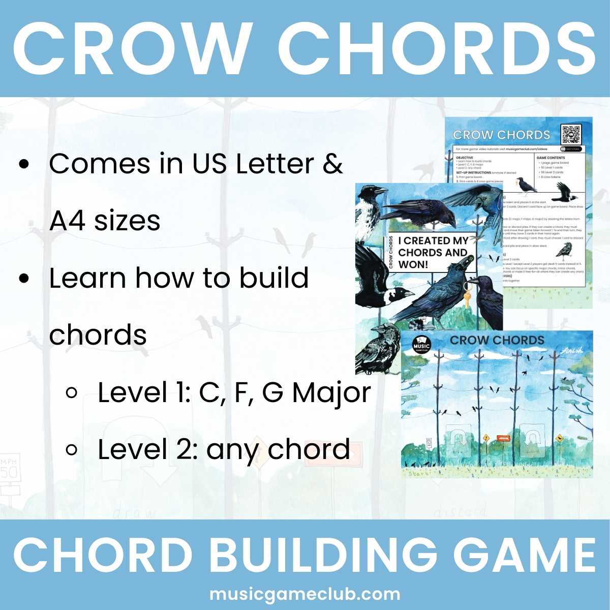 Crow Chords Chord Building Game - Printable