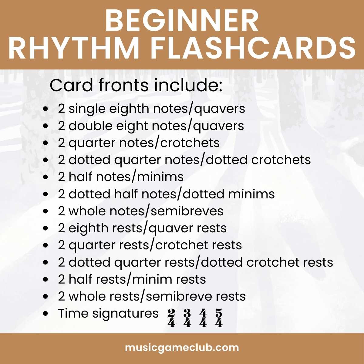 Beginner Rhythm Flashcards - Set 1