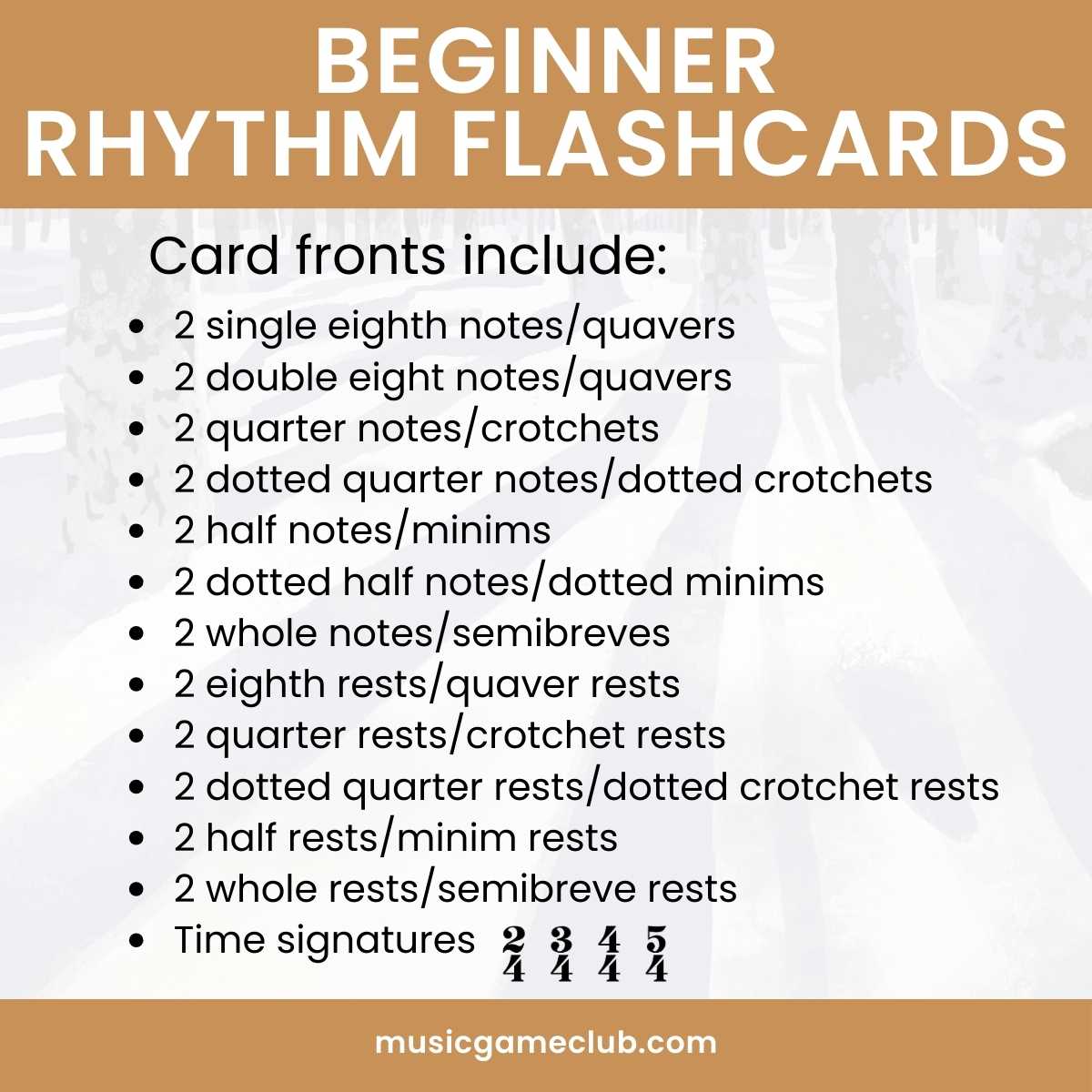 Beginner Rhythm Flashcards - Set 4