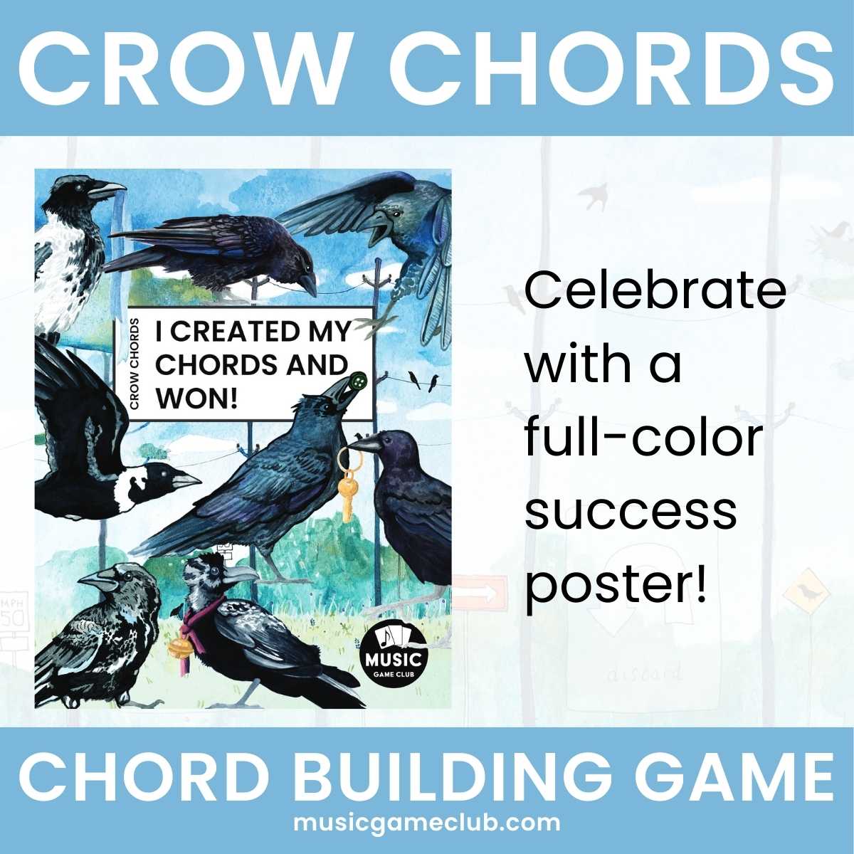 Crow Chords Chord Building Game - Printable