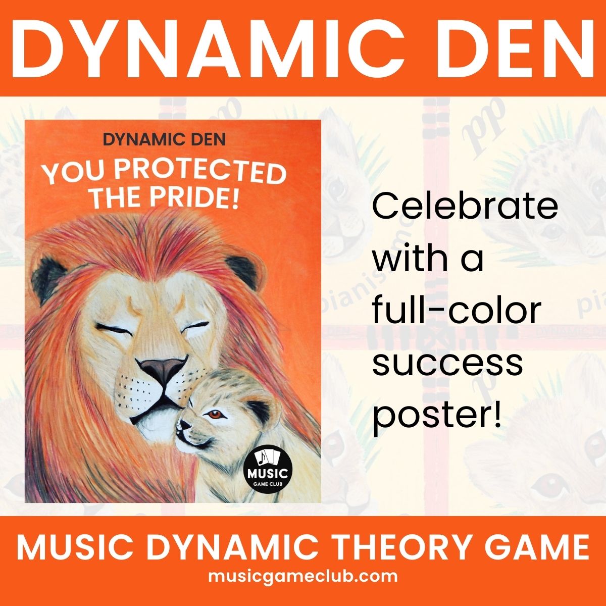 Dynamic Den Easy Music Theory Student Game - Printable + MEMBER BONUSES