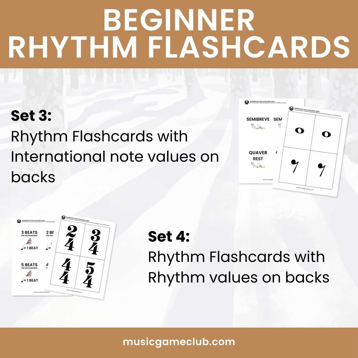 Beginner Rhythm Flashcards - Set 1