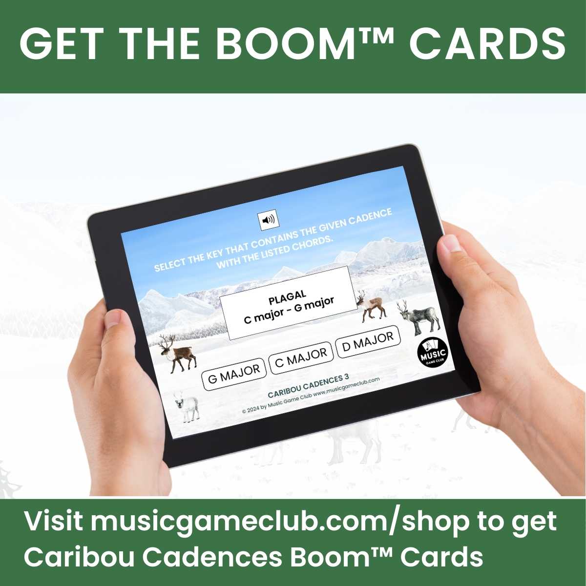 Caribou Cadences Chord Progression Game - Printable