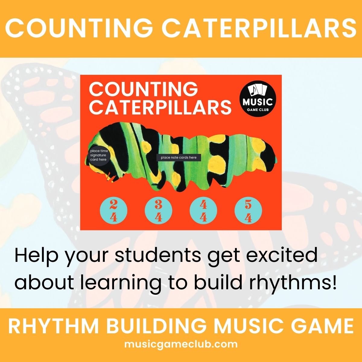 Counting Caterpillars Fun Rhythm Building Music Game - Printable + MEMBER BONUSES