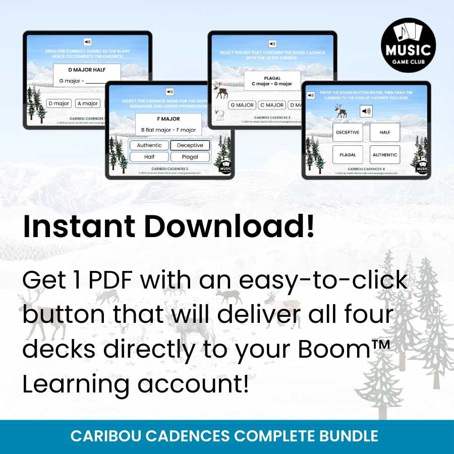 Caribou Cadences Complete Bundle (Boom™ Cards Digital Music Game)