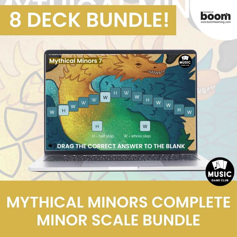 Mythical Minors Complete Minor Scale Bundle Boom™ Cards Digital Music Game