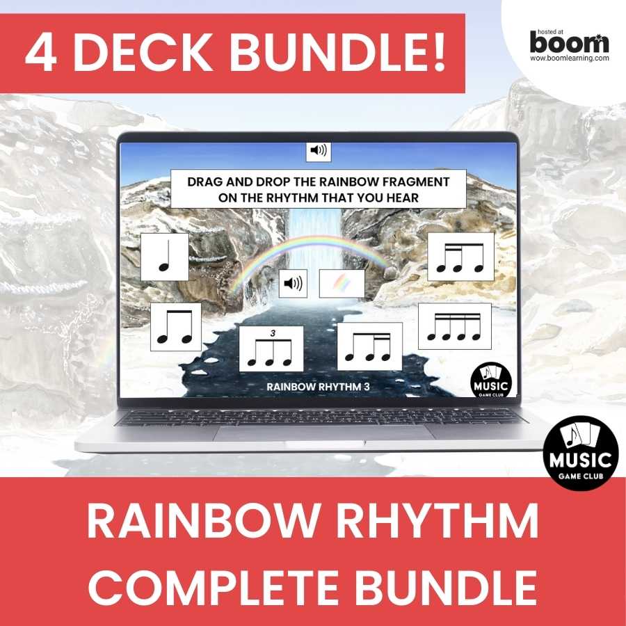 Rainbow Rhythm Syllables Game Complete Bundle Boom™ Cards Digital Music Game