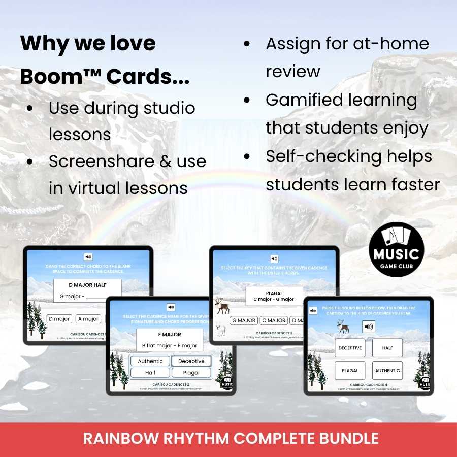 Rainbow Rhythm Syllables Game Complete Bundle Boom™ Cards Digital Music Game