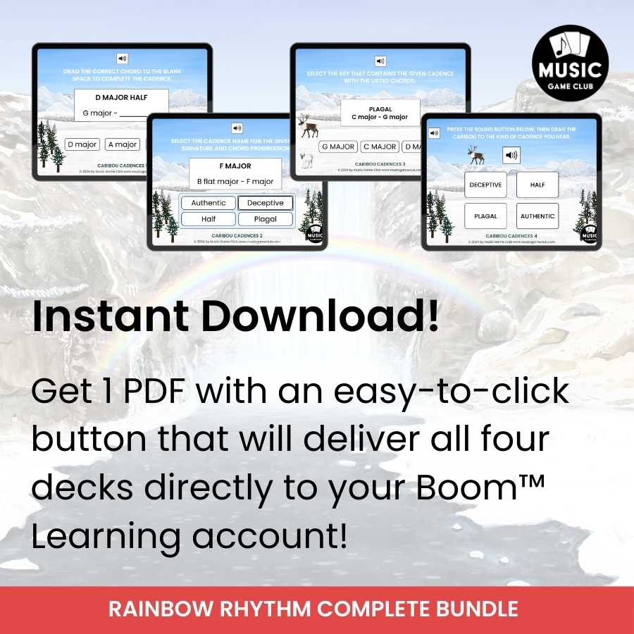 Rainbow Rhythm Syllables Game Complete Bundle Boom™ Cards Digital Music Game