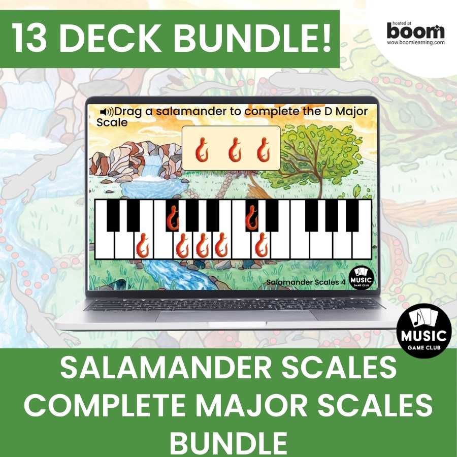 Salamander Scales Complete Major Scales Bundle Boom™ Cards Digital Music Game