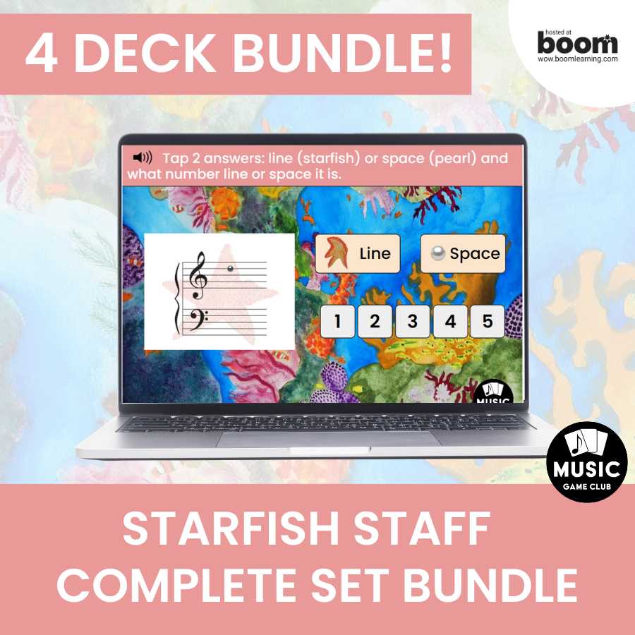 Starfish Staff Complete Set Bundle Boom™ Cards Digital Music Game