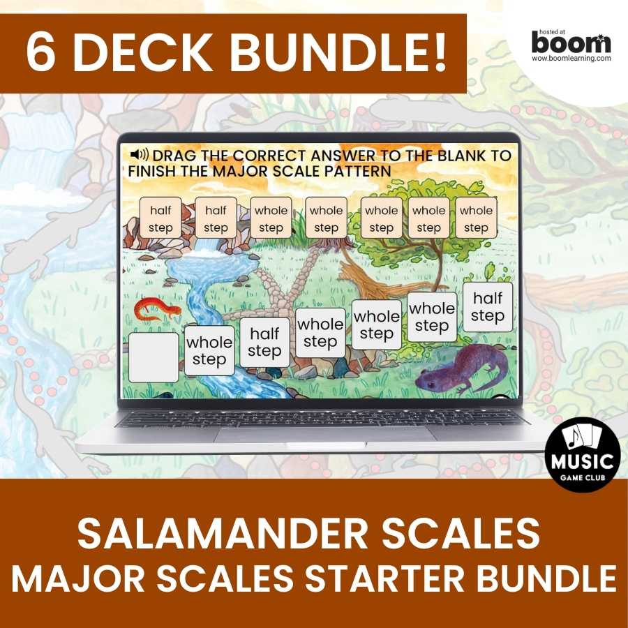 Salamander Scales Major Scales Starter Bundle Boom™ Cards Digital Music Game