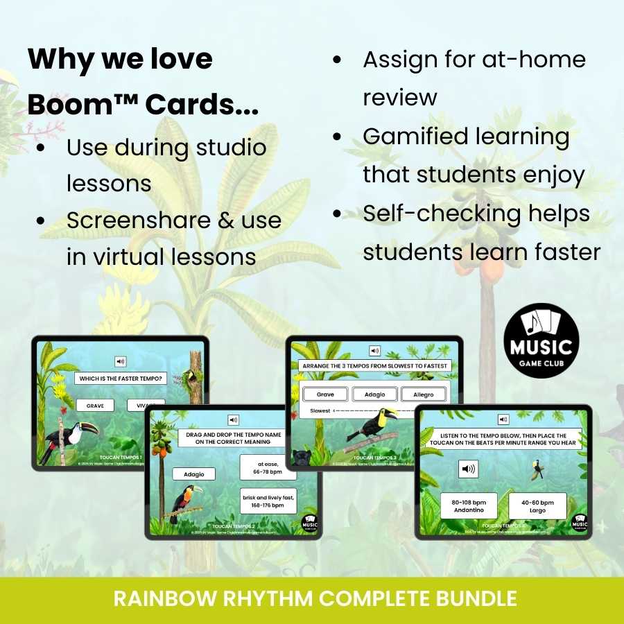 Toucan Tempos Complete Bundle (Boom™ Cards Digital Music Game)