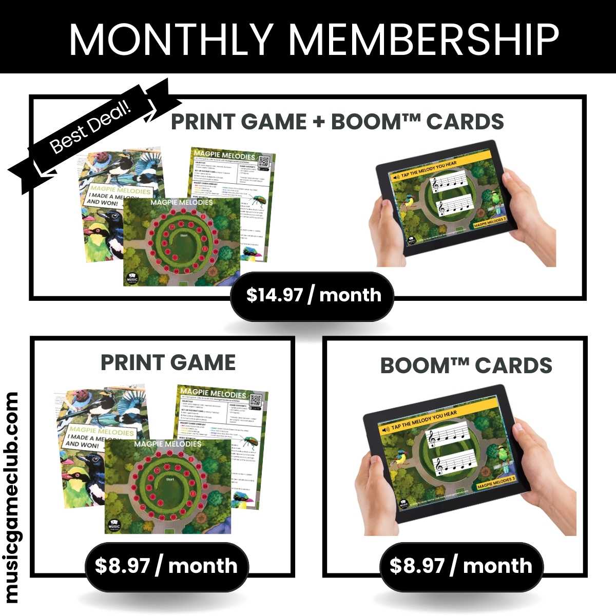 Music Game Club Monthly Membership March 2024