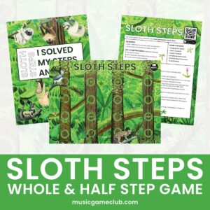 Sloth Steps Whole & Half Step Game