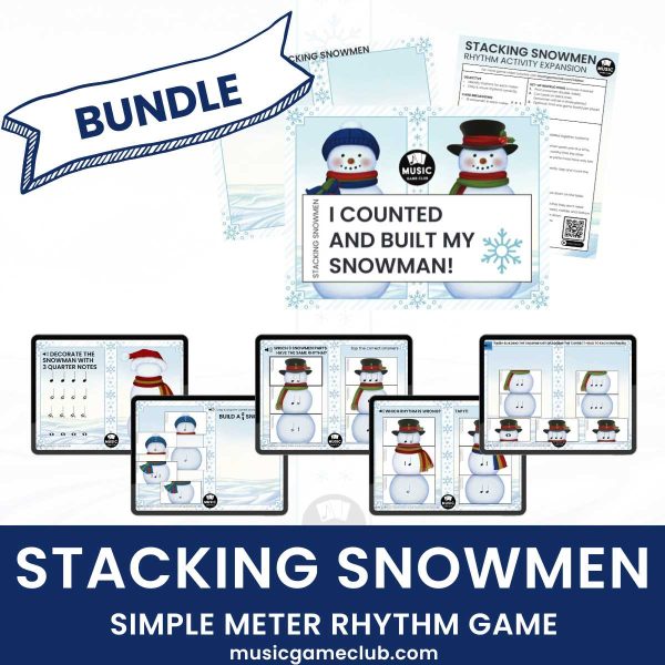 Stacking Snowmen: Simple Meter Rhythm Game – Printable + Boom™ Cards ...